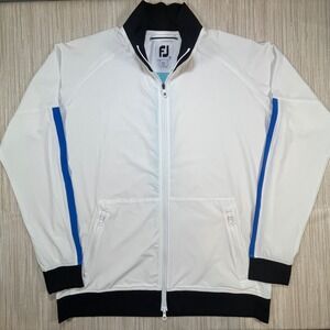 Footjoy FJ White Full Zip Golf Track Jacket Athletic Sportswear Women's Size S